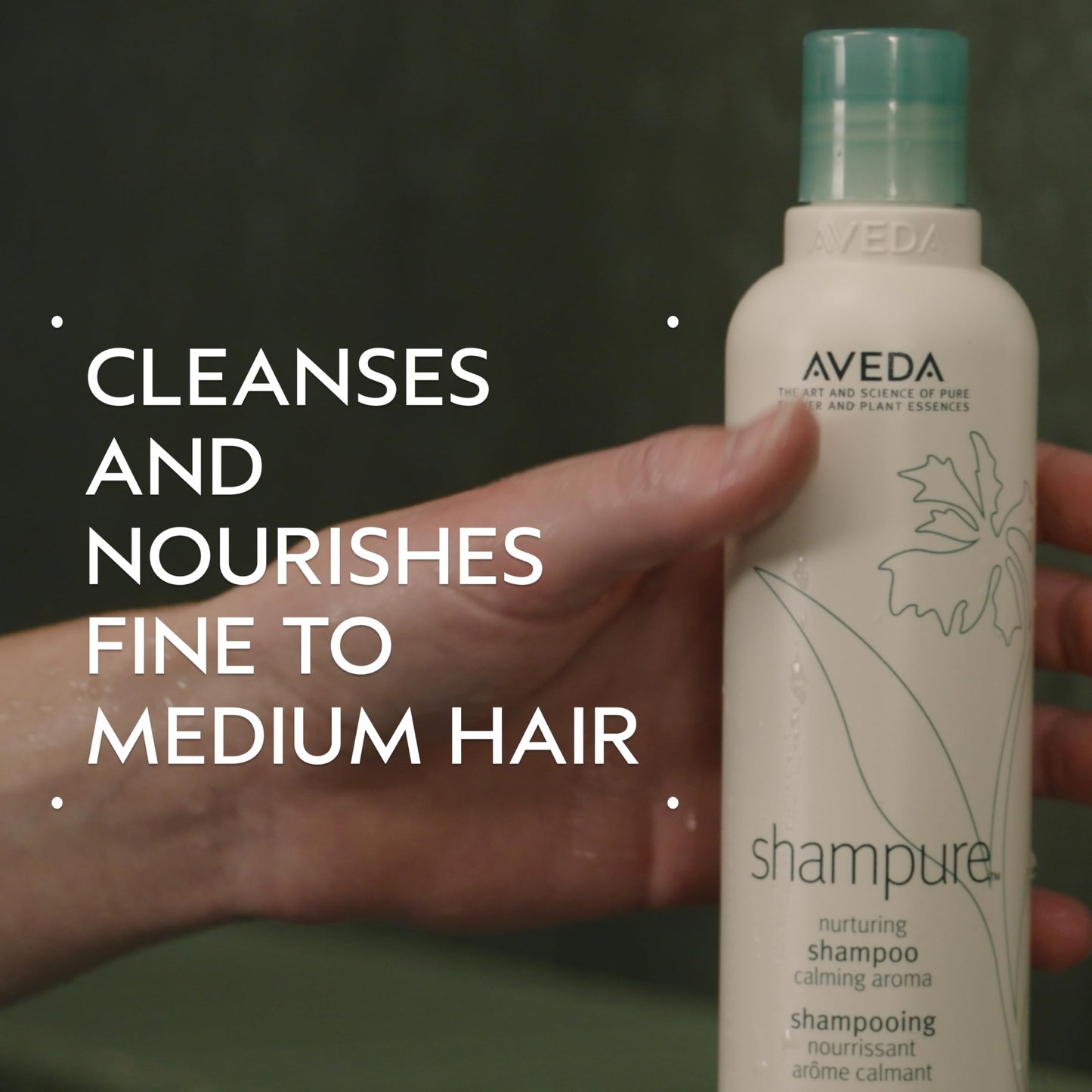 Aveda Shampure Nurturing Shampoo for Fine to Medium Hair | Gently Cleanses Hair | Daily Shampoo | 9% Naturally Derived* | Calming Aroma of Lavender & Ylang Ylang, 250ml - Available at All In One Marketplace Canada