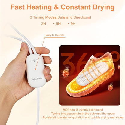 Scienbeauty Boot Dryer Shoe Dryer, Portable Footwear Dryers Machine with 3 Timer Modes for Rainy Seasons Winter Travel, Folding Foot Warmer Quick Drying for Shoes, Gloves, Socks, Ski Boots (US Plug) 🍁 All In One Marketplace Canada