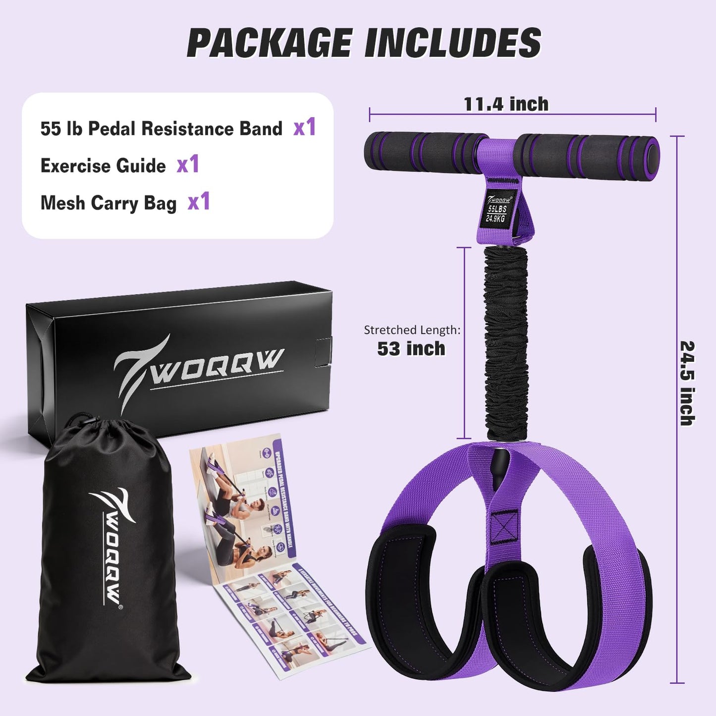 Upgraded Pedal Resistance Band with Handles, Foot Pedal Resistance Bands for Women, Core Abs Leg Training, Exercise Bands for Full Body Workout Fitness, Home Gym Equipment, Pilates & Physical Therapy - Available at All In One Marketplace Canada