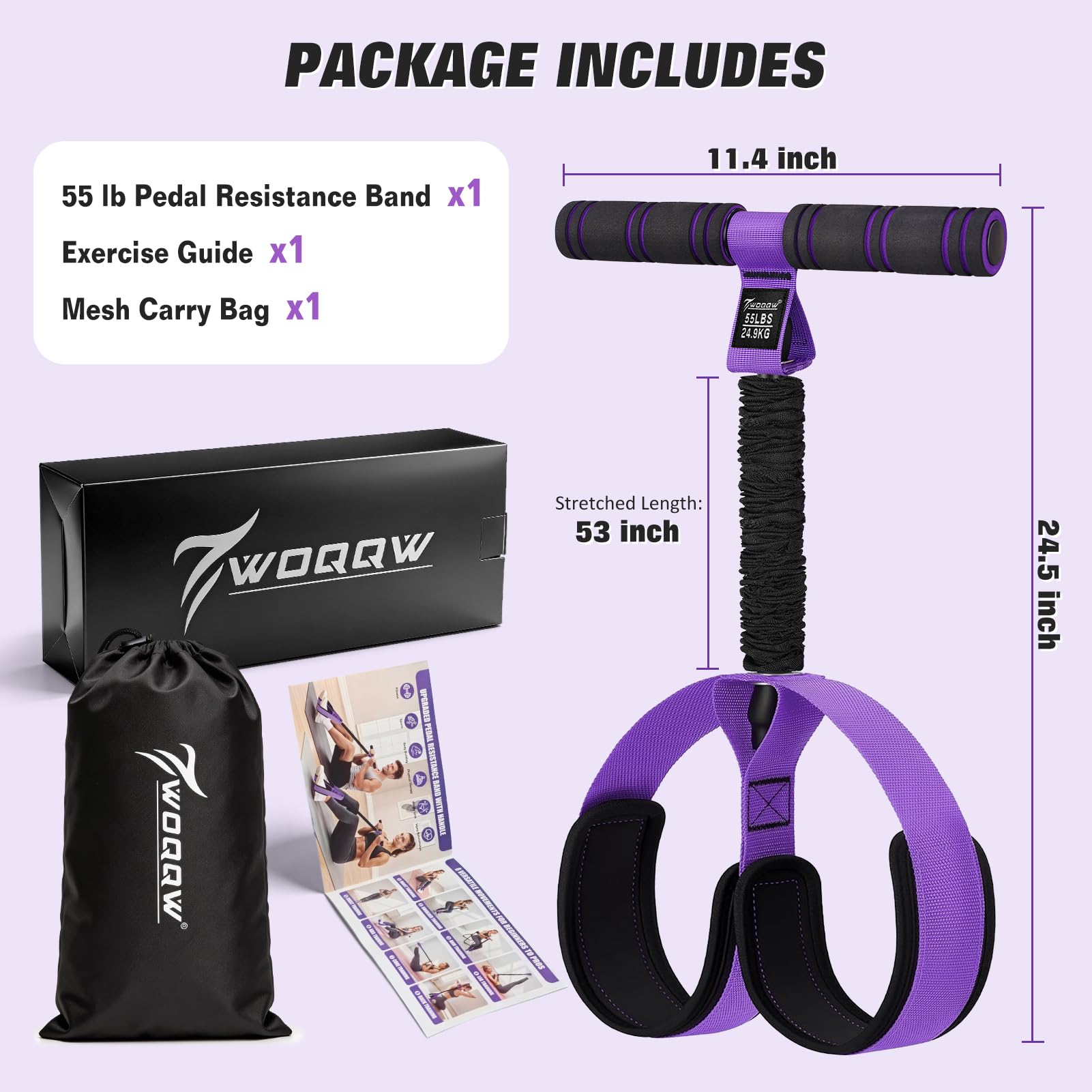 Upgraded Pedal Resistance Band with Handles, Foot Pedal Resistance Bands for Women, Core Abs Leg Training, Exercise Bands for Full Body Workout Fitness, Home Gym Equipment, Pilates & Physical Therapy - Available at All In One Marketplace Canada
