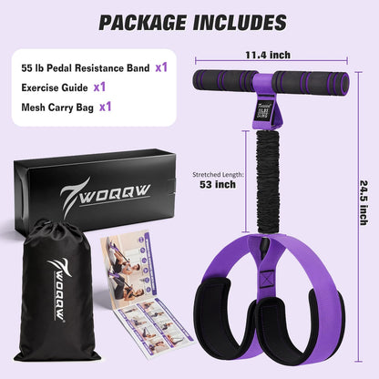 Upgraded Pedal Resistance Band with Handles, Foot Pedal Resistance Bands for Women, Core Abs Leg Training, Exercise Bands for Full Body Workout Fitness, Home Gym Equipment, Pilates & Physical Therapy - Available at All In One Marketplace Canada