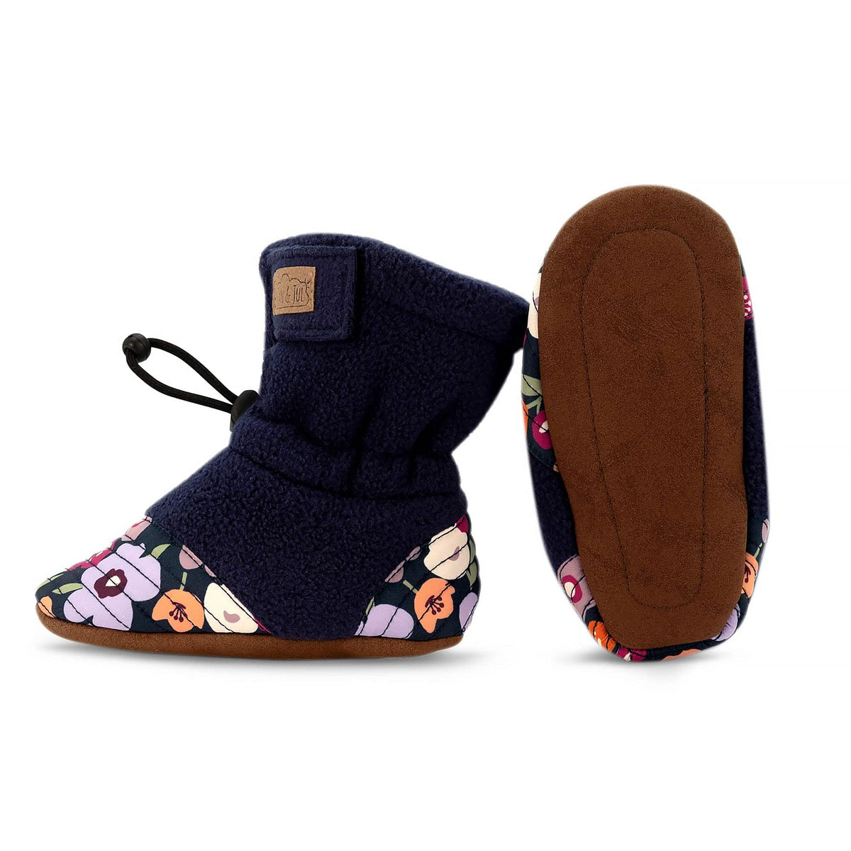 Jan & Jul Stay-Put Cozy Fleece Booties for Babies (Winter Flowers, S) 🍁 All In One Marketplace Canada