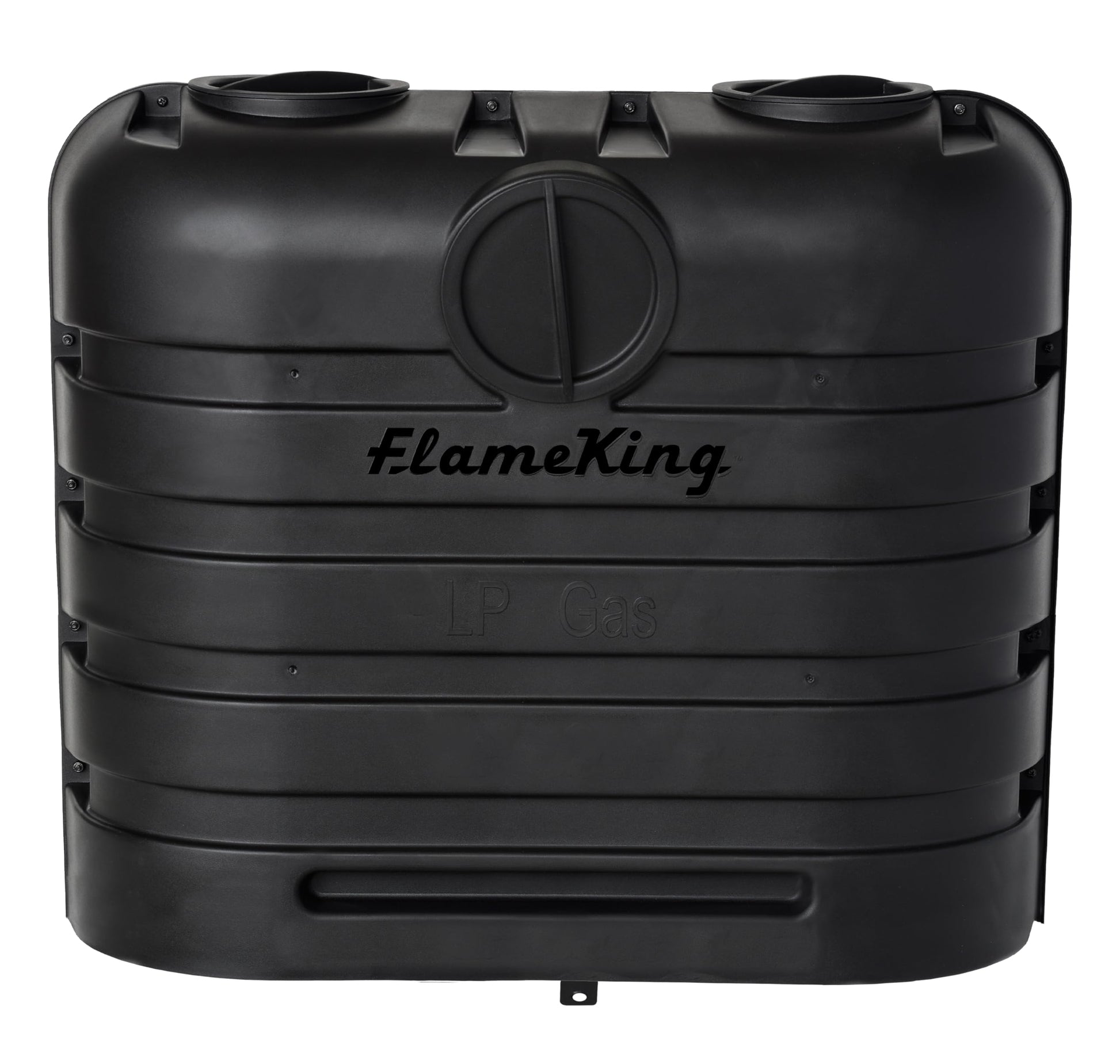 Flame King Dual 30LB LP Propane Tank Light Plastic Heavy Duty Cover for RV, Travel Trailer, Camper - Black Flame King