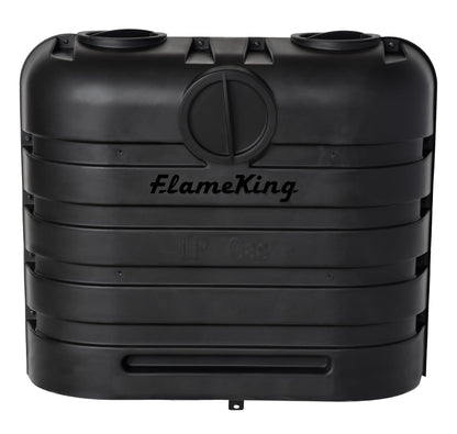 Flame King Dual 30LB LP Propane Tank Light Plastic Heavy Duty Cover for RV, Travel Trailer, Camper - Black Flame King