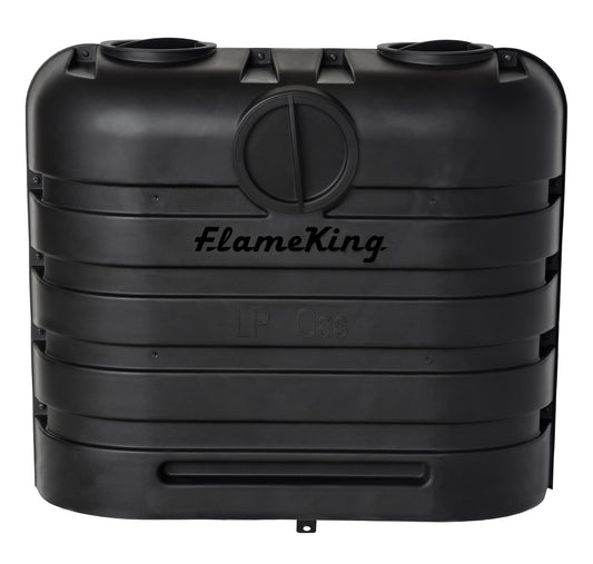 Flame King Dual 30LB LP Propane Tank Light Plastic Heavy Duty Cover for RV, Travel Trailer, Camper - Black Flame King