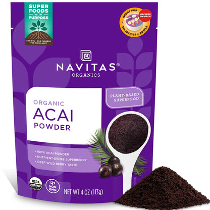 NAVITAS NATURALS Organic Acai Powder, 4-Ounce Pouches Navitas Organics