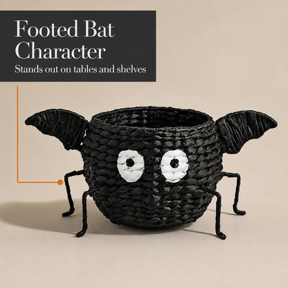 Bol à bonbons Halloween chauve-souris Mud Pie, bol de service sur pied en jacinthe