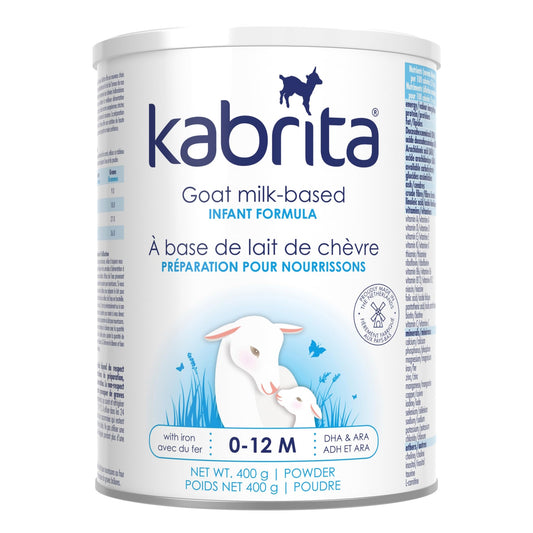 Kabrita Goat Milk Infant Formula - Gentle Nutrition for Newborns to 12 Months - Prebiotics, Iron & DHA - Non-GMO - 400g