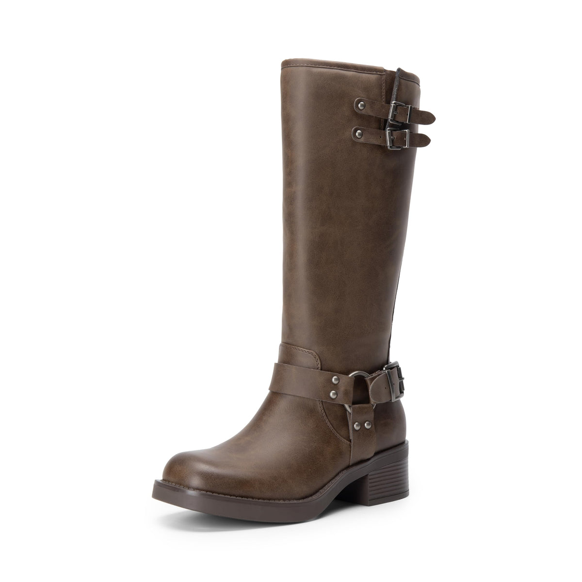 DREAM PAIRS Women Knee High Wide Calf Boots,Brown-Nubuck,7 🍁 All In One Marketplace Canada