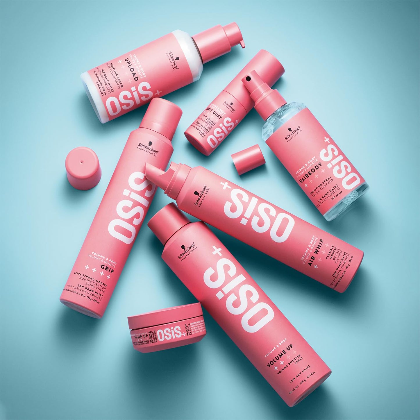 Schwarzkopf Professional OSiS+ Airwhip Flexible Volume Mousse | Non-Crunchy, Light to Medium Hold | Hair Volume & Body | Heat Protection up to 250°C/450°F| For All Hair Types, 200mL - Available at All In One Marketplace Canada
