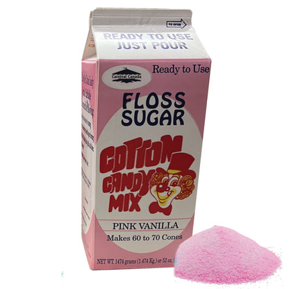 Cotton Candy Floss Sugar 2-Pack - Raspberry Blue & Pink Vanilla - 3.25 LBS - Makes 140+ Servings