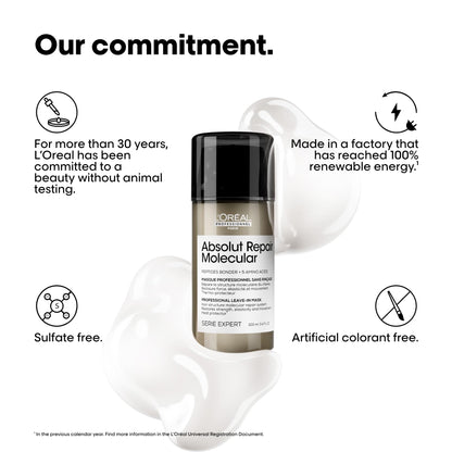 L'Oréal Professionnel Absolut Repair Molecular Leave-In Mask, 100 mL