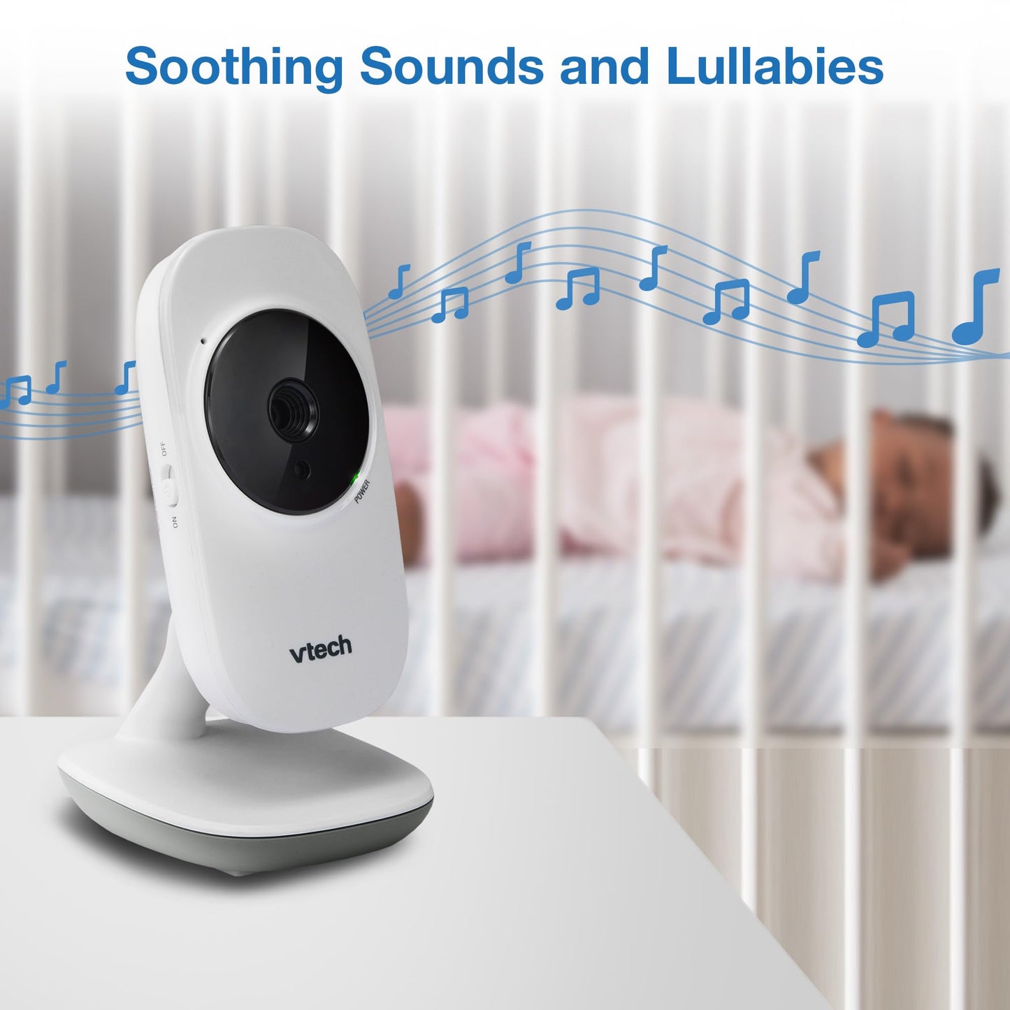 VTech VM819-2 Baby Monitor, 2.8” Screen, 2 Cameras, 1000ft Range, Night Vision, 2-Way Audio, Temperature Sensor, Lullabies, Secured Transmission No WiFi
