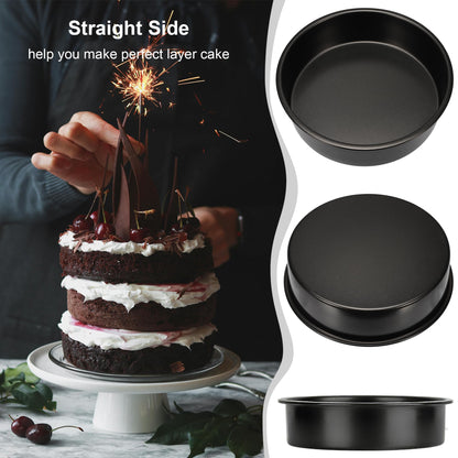 8 Inch Cake Pan, 3PCS Nonstick Baking Pans Set with 100PCS Parchment Paper 🍁 All In One Marketplace Canada