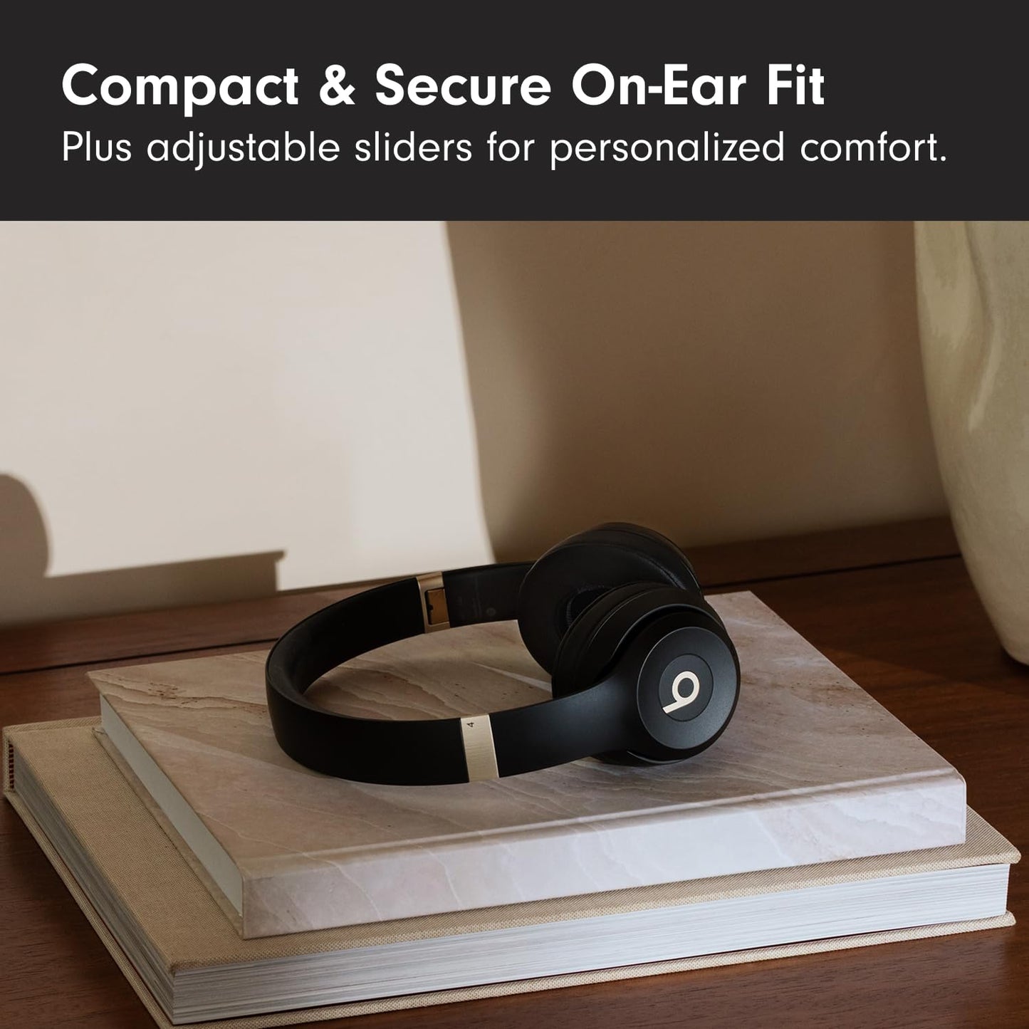 Beats Solo 4 - Wireless Bluetooth On-Ear Headphones, Apple & Android Compatible, Up to 50 Hours of Battery Life - Gold & Black 🍁 All In One Marketplace Canada