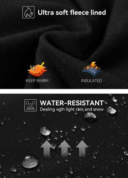 baleaf Women's Fleece Lined Leggings Winter Yoga Pants Water Resistant Pockets High Waisted Snow Hiking Warm Running Leggings Ski Black M 🍁 All In One Marketplace Canada
