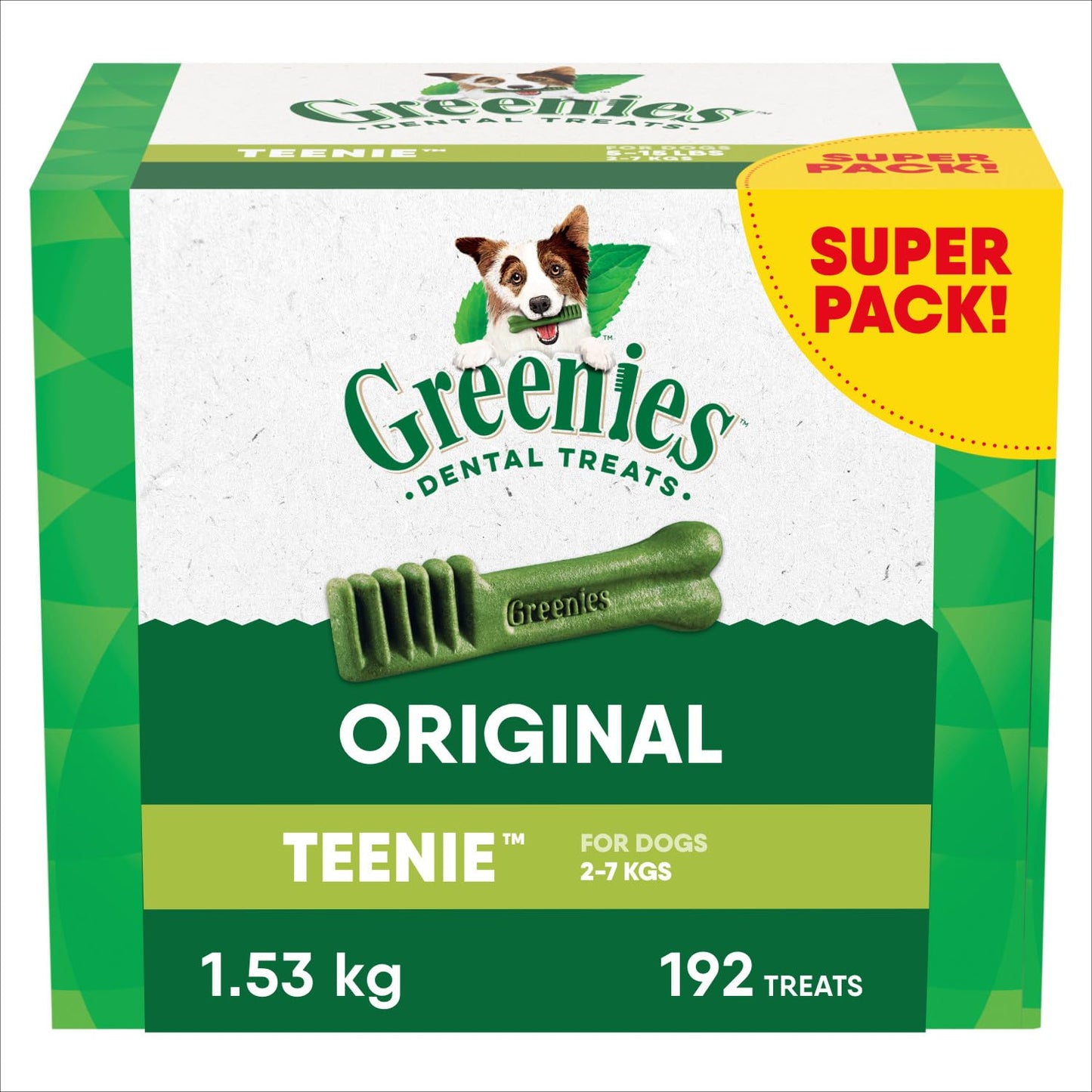 GREENIES Dog Treats Original Teenie Natural Dental Care, (192 Treats) 54oz. Pack - Available at All In One Marketplace Canada
