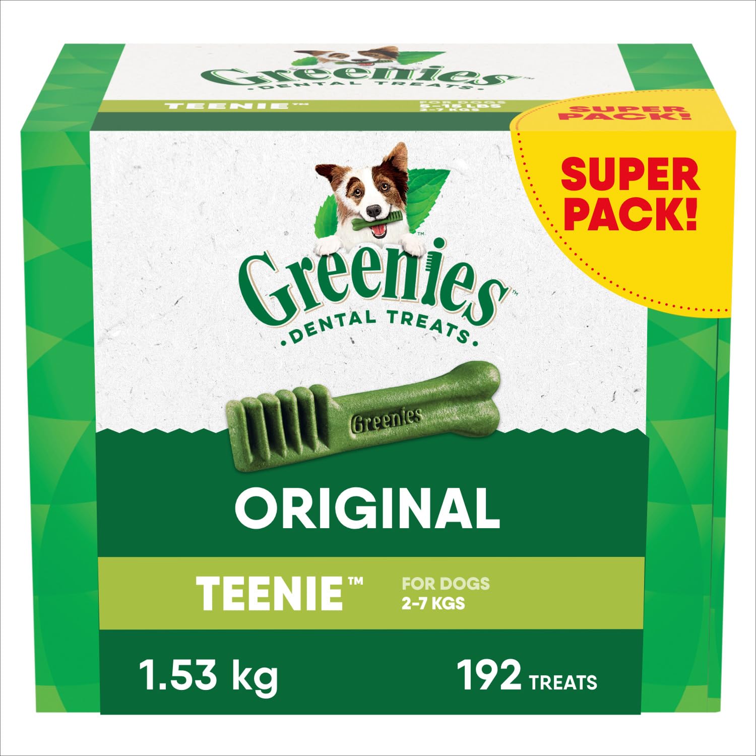 GREENIES Dog Treats Original Teenie Natural Dental Care, (192 Treats) 54oz. Pack - Available at All In One Marketplace Canada