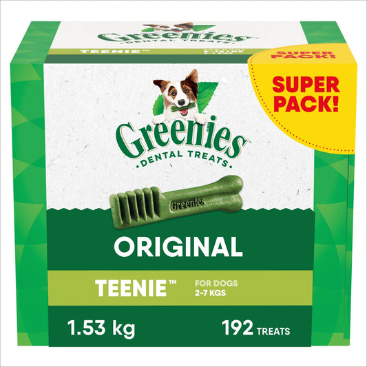GREENIES Dog Treats Original Teenie Natural Dental Care, (192 Treats) 54oz. Pack - Available at All In One Marketplace Canada
