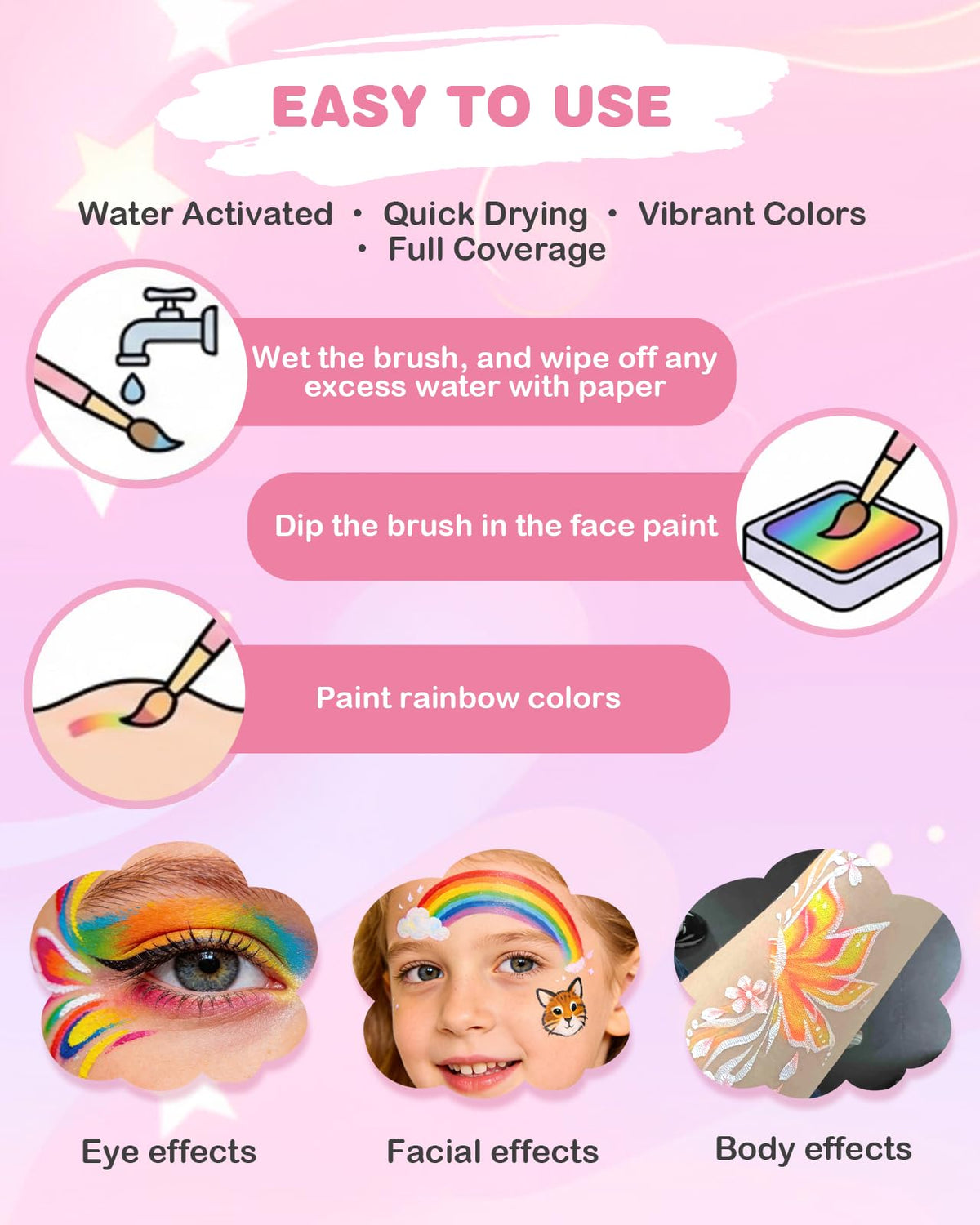 Lictin Face Painting Kit for Adults, 12 x 10g Split Cake Face Paint 🍁 All In One Marketplace Canada