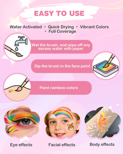 Lictin Face Painting Kit for Adults, 12 x 10g Split Cake Face Paint 🍁 All In One Marketplace Canada