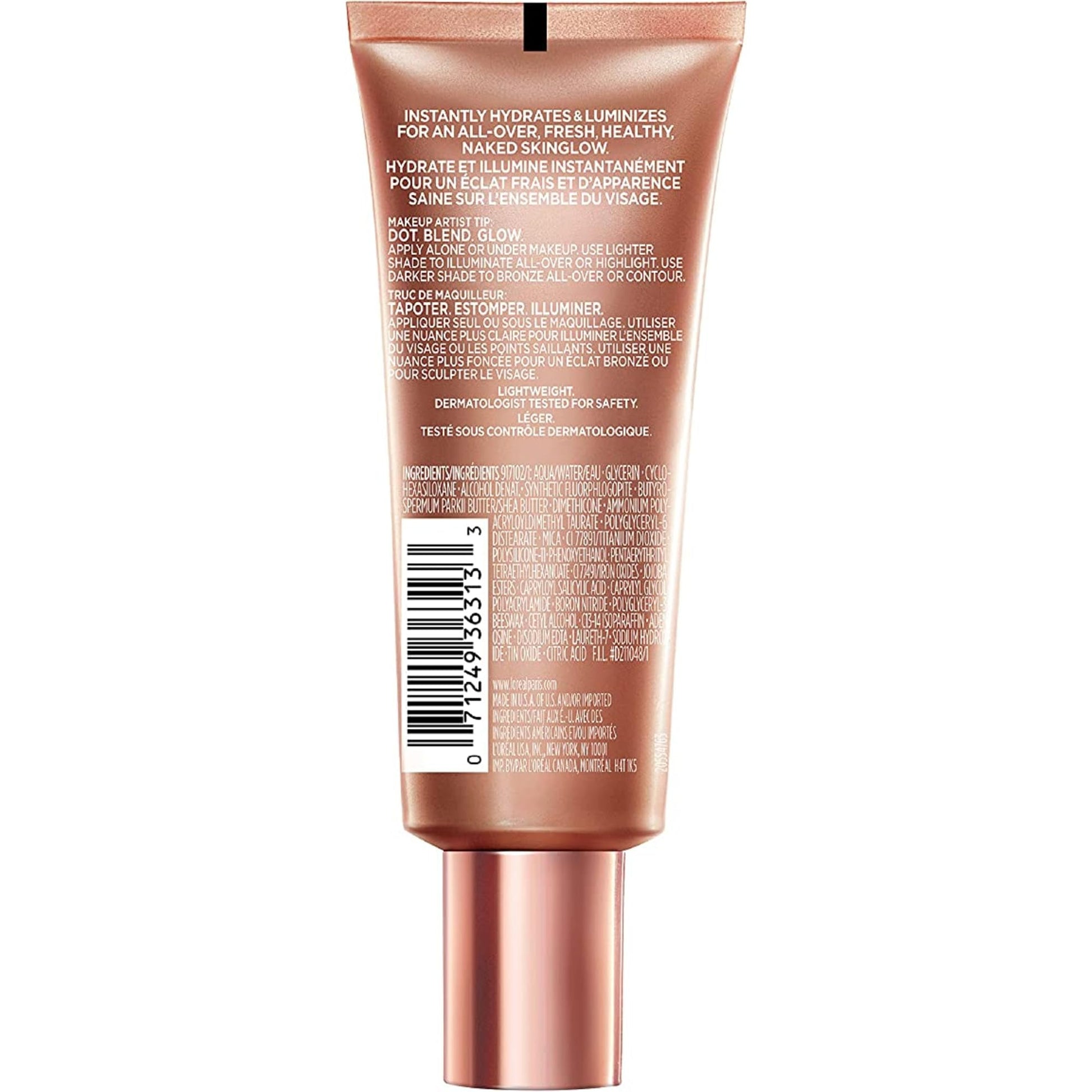 L’Oréal Paris True Match Lumi Glotion, Highlighter, Natural Glow Enhancer for Face & Body, Makeup, Instantly Hydrates and Illuminates Skin, Sheer Color Tint, Offers a Sunkissed Glow, 904 Deep, 40 mL