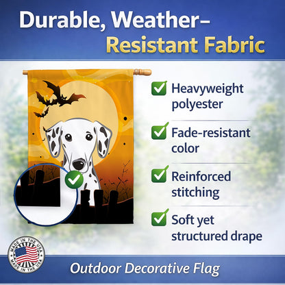 Caroline's Treasures BB1768CHF Halloween Dalmatian Canvas House Size Flag, Multicolor, Large