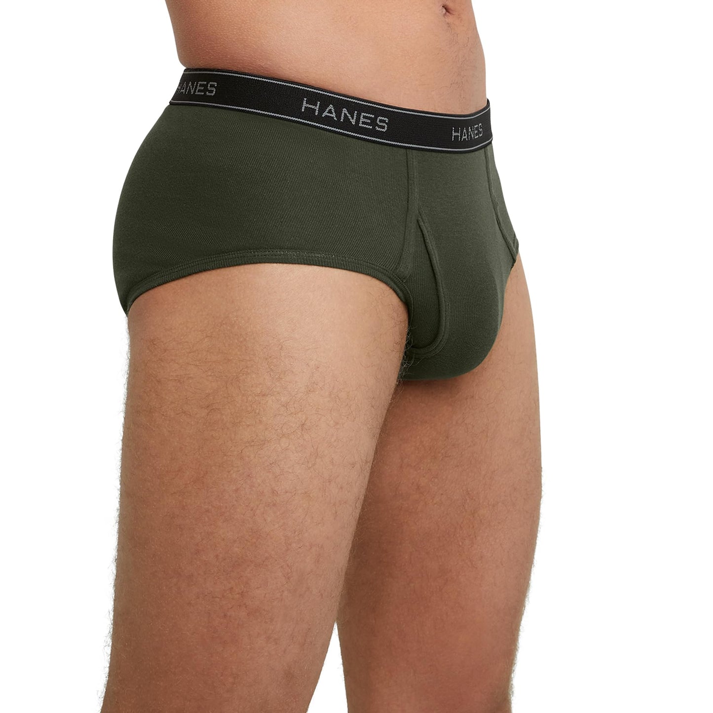 Hanes Mens 6-pack Exposed Waistband Mid-rise Briefs-underwear, White/Black, X-Large US 🍁 All In One Marketplace Canada
