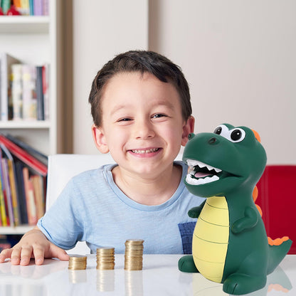 Lirunshe Piggy Bank for Boys, Unbreakable Plastic Dinosaur Piggy Bank for Kids, Children's Money Bank Coin Bank, Gifts for Birthday Christmas Baby Shower 🍁 All In One Marketplace Canada