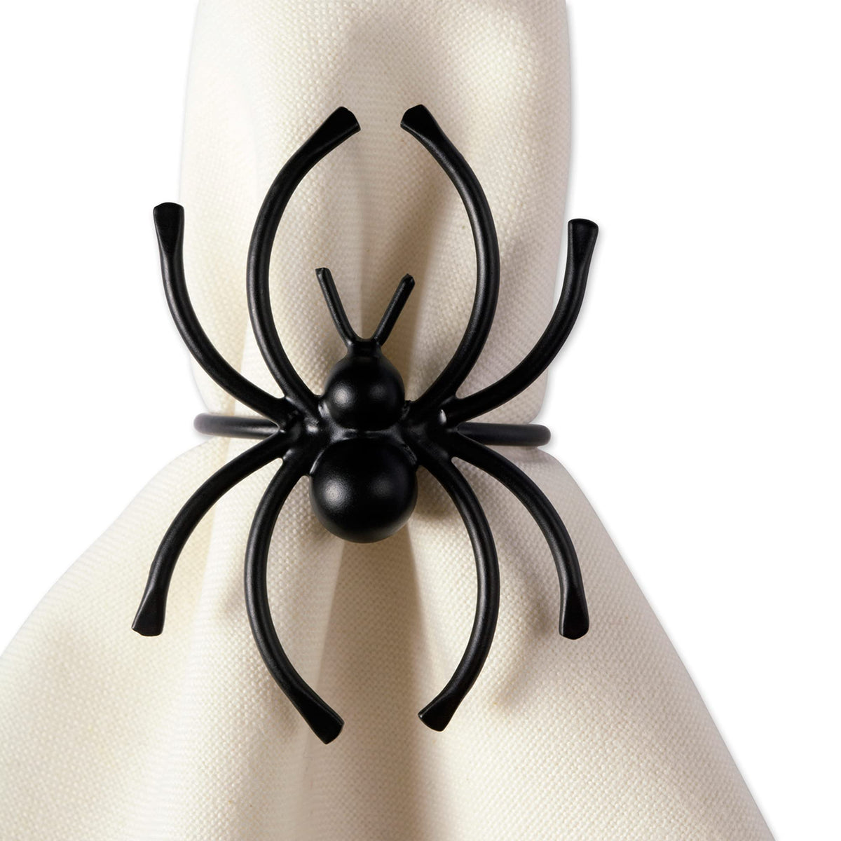 DII Napkin Rings for Halloween, Parties, Everyday, Set of 6, Spider