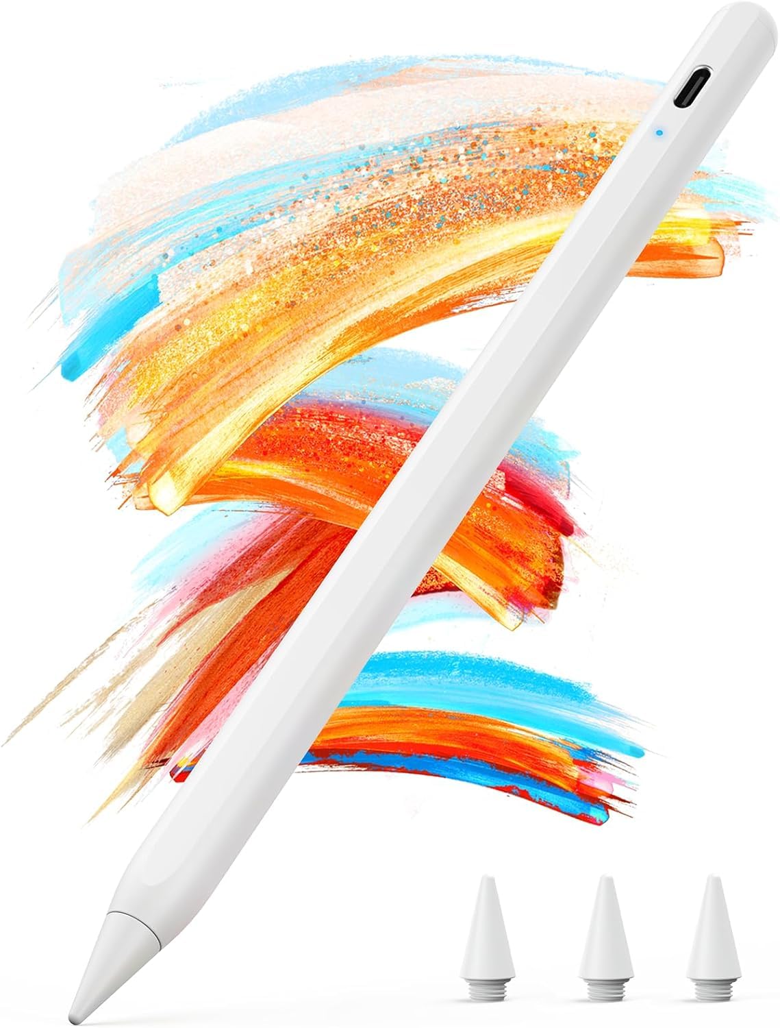 JAMJAKE 5 Mins Fast Charging Stylus Pen for iPad 2018-2026,Palm Rejection Pencil for Apple iPad Compatible with iPad6/7/8/9/10/11,iPad Air 3/4/5/M2/M3/M4,iPad Pro 11"/12.9"/13'',iPad mini 5/6/7,White - Available at All In One Marketplace Canada