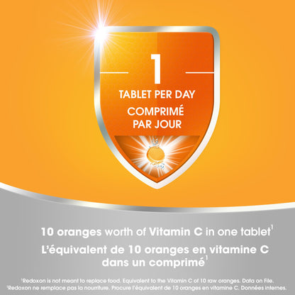 Redoxon® Triple Action Vitamin C, Vitamin D And Zinc – Effervescent Tablets for Immunity Support, Zinc, Vitamin D and Vitamin C Supplement, Immune Support For Adults, 45 Orange Flavoured Tablets - Available at All In One Marketplace Canada