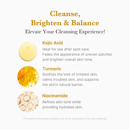 Medicube Kojic Acid Turmeric Toning Cleanser for Women - 4.23 oz