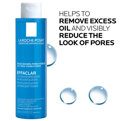 La Roche-Posay Face Toner Skincare, Effaclar Astringent For Oily Acne Prone Skin With Exfoliating Salicylic Acid And LHA, Reduces Look Of Pores, Dermatologist Recommended, 200Ml - Available at All In One Marketplace Canada