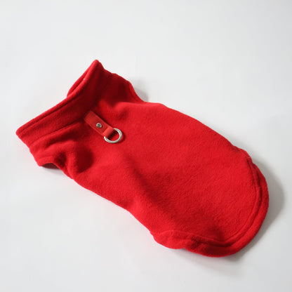 JACKO & CO Dog Fleece Vest Sweater with Leash Ring - Red L (Dogs 10-16 lbs) 🍁 All In One Marketplace Canada