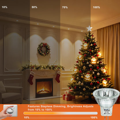 Rnyloas MR11 Halogen Bulb GU4 Base 12V 10W 2800K Warm White for Track Light 🍁 All In One Marketplace Canada