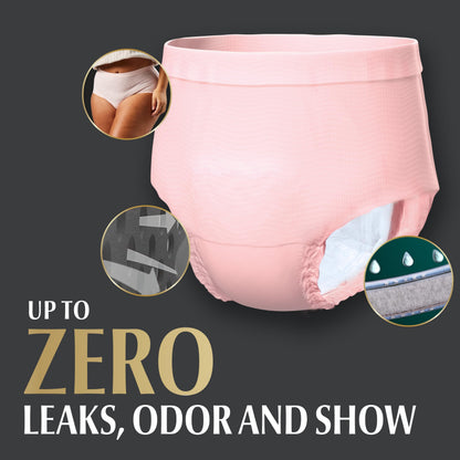 Depend Silhouette Incontinence Underwear for Women, Medium, Pink, 14 Count Depend