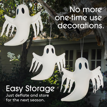 Décorations d'Halloween fantômes suspendus FUNBOY, décor extérieur, lot de 3