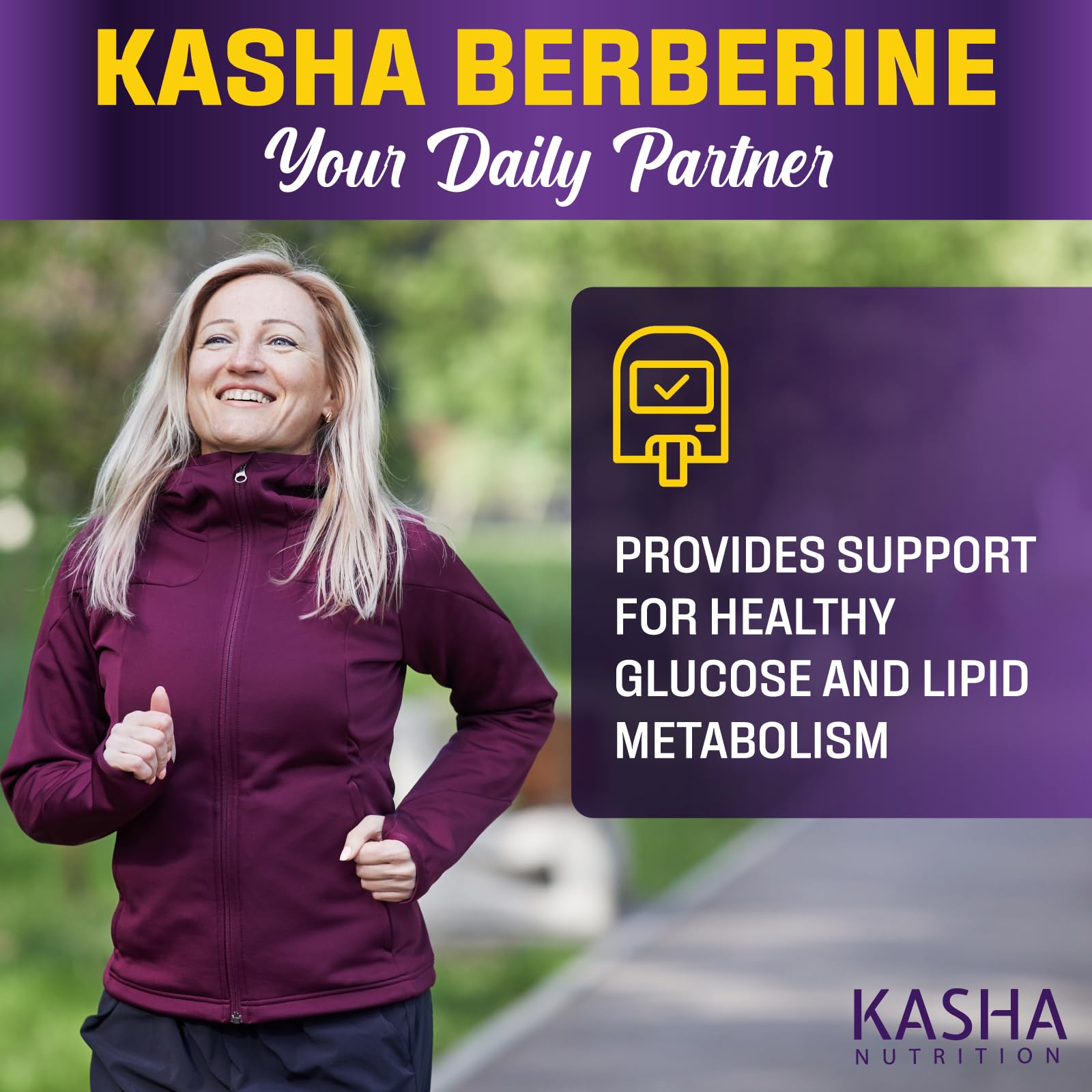 Maximum Strength Berberine Supplement 1000 mg Per Serving (500mg Per Capsule). Supports Healthy Glucose (Blood Sugar) and Lipid (Fats) Metabolism. Non-GMO, Vegan, Gluten-free. Bulk 120 Capsules. Proudly Canadian. Easy to Swallow. Kasha Nutrition - Available at All In One Marketplace Canada