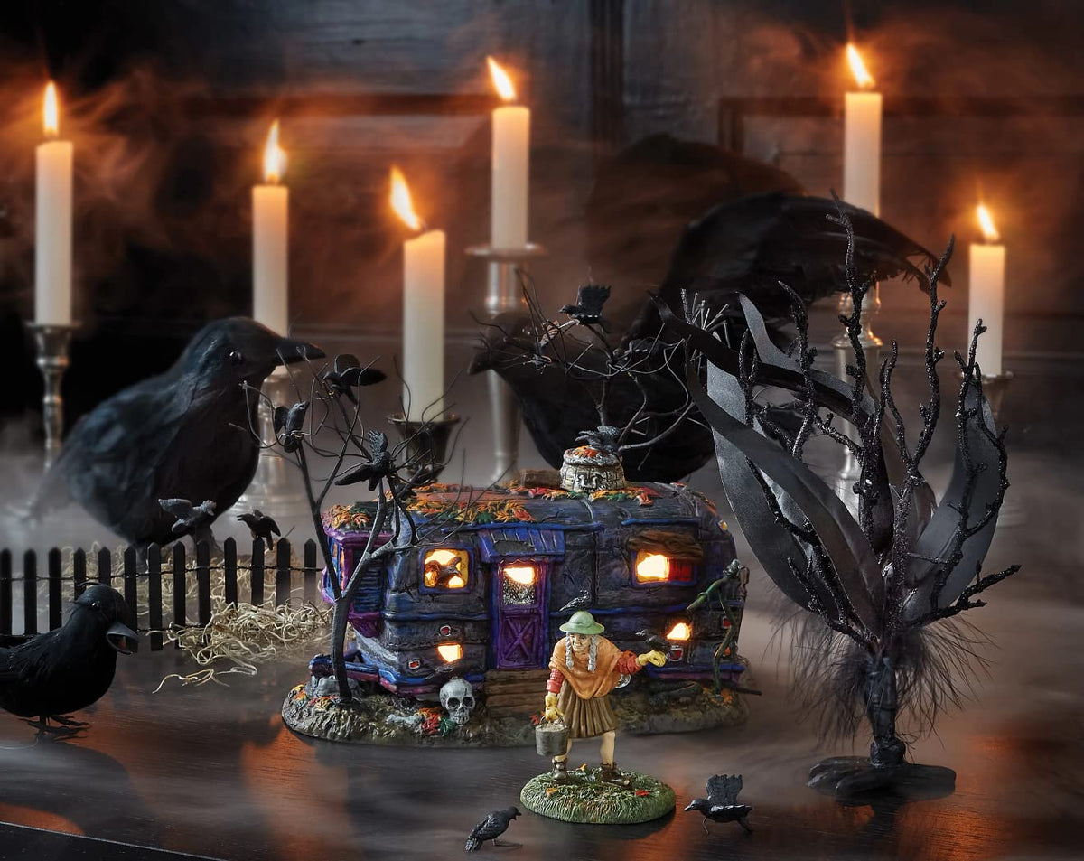 Figurine Crow Hag pour accessoires de village d'Halloween Snow Village, Département 56, 3,75 pouces, multicolore