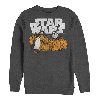 Sweat-shirt STAR WARS pour homme, motif Porg Happy Halloween, gris anthracite chiné, très grand (XL)