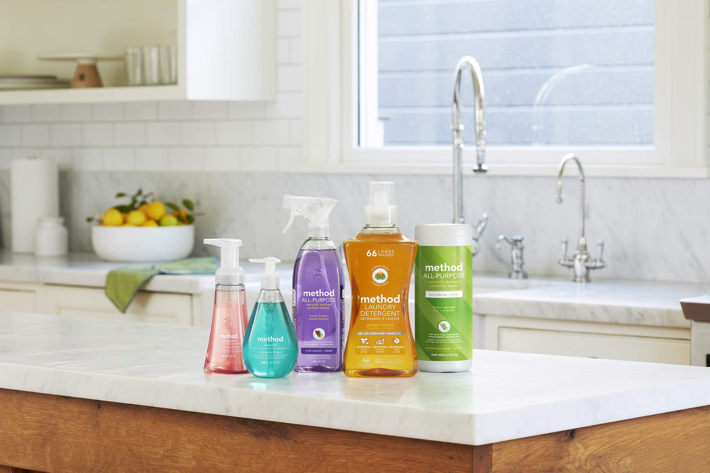 Method All-Purpose Cleaner Spray, Plant-Based and Biodegradable Formula Perfect for Most Counters, Tiles, Stone, and More, Pink Grapefruit Scent, 828 ml Spray Bottles, 8 Pack, Packaging May Vary Method