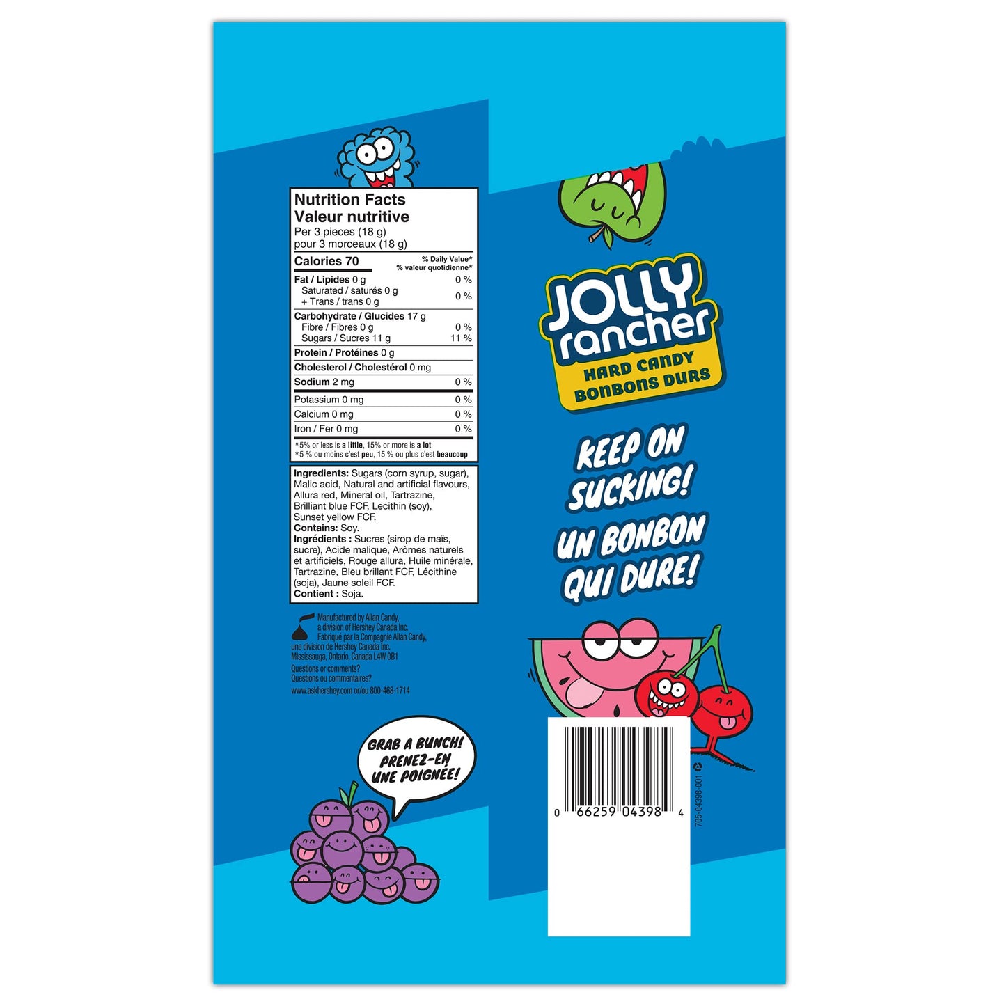JOLLY RANCHER Assorted Hard Candy, 360 Count (2.26kg) – Individually Wrapped Fruity Candy for Gifts & Sharing - Available at All In One Marketplace Canada
