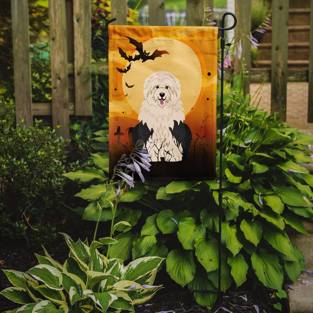 Caroline's Treasures BB4362GF Halloween Old English Sheepdog Flag Garden Size, Small, Multicolor
