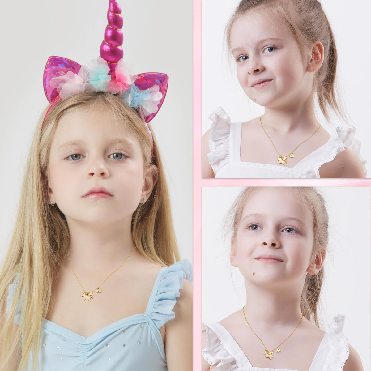 Jesvo Unicorn Necklace Gifts for Girls Women, Initial A Jewelry Birthday Valentine Gifts Ideas Christmas Stocking Stuffers for Her Kids Teen Tween Daughter Wife Girlfriend Mom Age 5-15 licorne bff 🍁 All In One Marketplace Canada