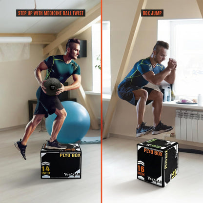 Yes4All 3 in-1 Soft Plyo Box, Model Foam Core, Wooden Core, Foam Box for Exercise, MMA, Training, Available in 4 Sizes Yes4All