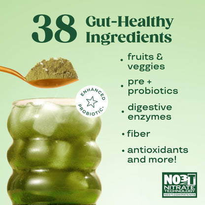 Bloom Nutrition Superfood Greens Powder, Digestive Enzymes with Probiotics and Prebiotics, Gut Health, Bloating Relief for Women, Chlorella, Juice Mix with Beet Root Powder, 25 SVG, Strawberry Kiwi - Available at All In One Marketplace Canada