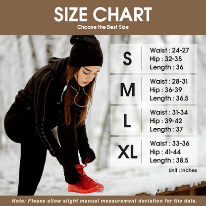 DHSO Fleece Lined Leggings Women High Waisted Winter Warm Workout Leggings Thick Thermal Yoga Pants, Black Large 🍁 All In One Marketplace Canada