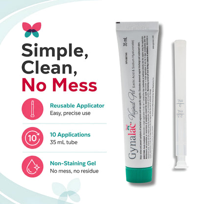 Gynalac BV Treatment for Women - Fast & Effective Bacterial Vaginosis Treatment for Women - Clinically Proven Odor Relief, Restores pH, Long Lasting Moisturizing, Antibiotic Free, Easy to Use Gynalac