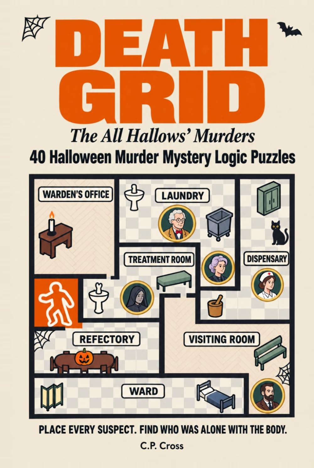 Death Grid: The All Hallows Murders: 40 Halloween Murder Mystery Logic Puzzles – A Spooky Sudoku-Style Deduction Puzzle Book for Adults & Teens - Progressive Difficulty